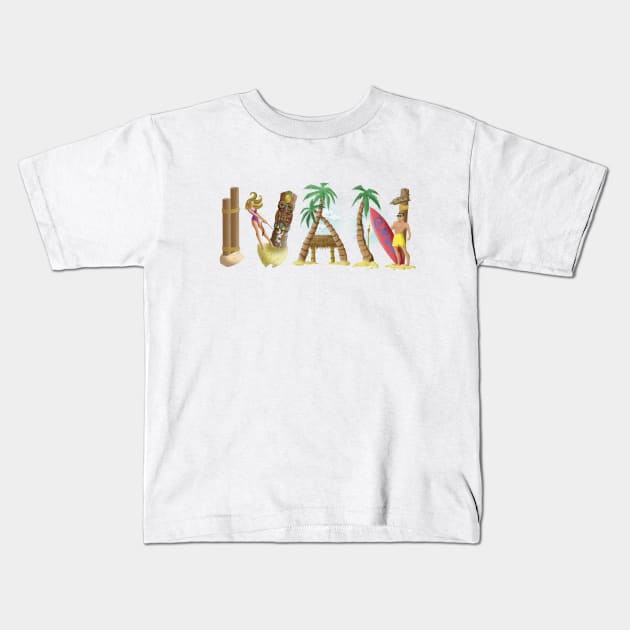 Ivan Personalized Beach Name Kids T-Shirt by Reading With Kids